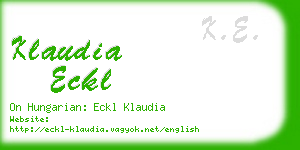 klaudia eckl business card